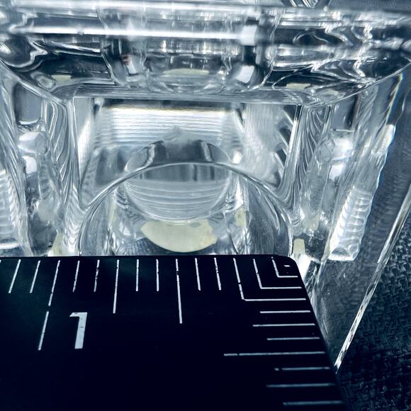 Val St Lambert Crystal Laslo Metropolis Candlestick Candle Holder Glass Decor - Picture 4 of 15